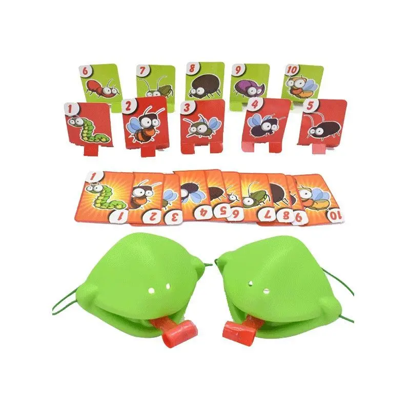 Frog Lizard Mask Wagging Tongue Lick Cards Board Games for Children Family Party Toys Antistress Funny Desktop Puzzle Game Toys