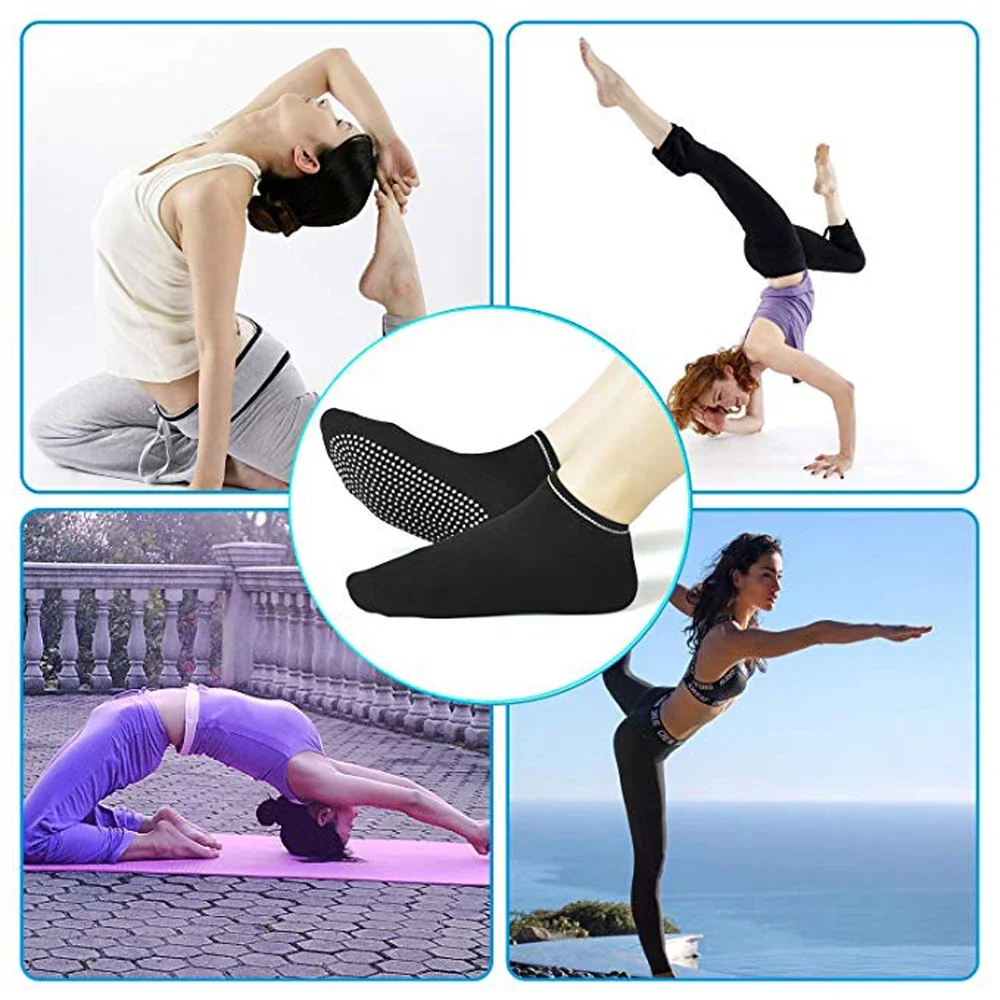 Women Anti-Slip Sock Trampoline Yoga Sock Cotton Breathable Short Socks Elasticity Sport Boy Girl Outside Sport Socks EU33-39