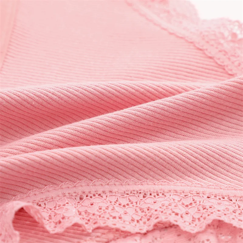 5PCS Women's Cotton Briefs Sexy Lace Underpant Hollow Brazilian Panties Comfortable Underwear Lingerie S-XL Solid Color Lingerie