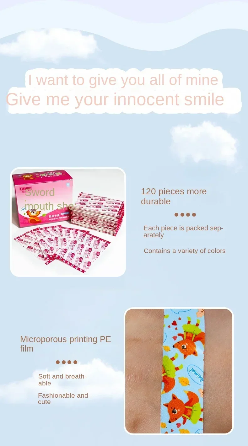 120 Pcs/box Cartoon Band-aid Cute Mini Children Breathable Waterproof Bandage Medical ok Bandages Hemostatic Patch