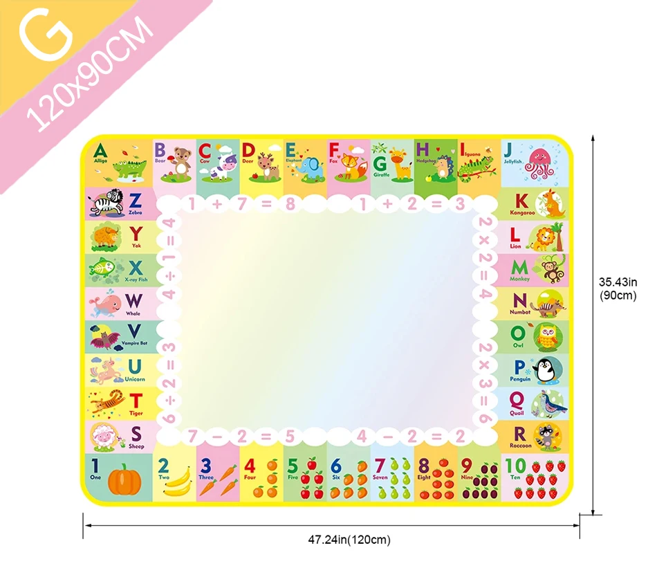 Coolplay Water Doodle Mat Coloring Drawing Mat with Reusable Magic Pens Montessori Painting Board Educational Toys Kids Gifts