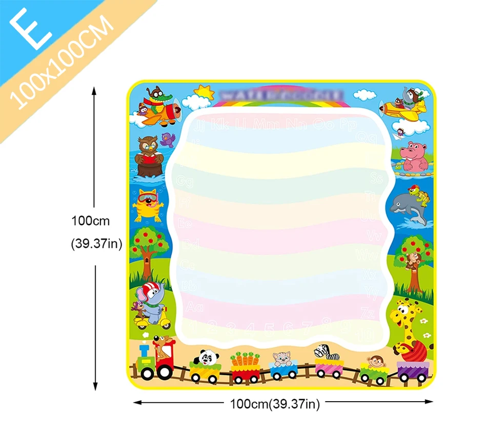 Coolplay Water Doodle Mat Coloring Drawing Mat with Reusable Magic Pens Montessori Painting Board Educational Toys Kids Gifts