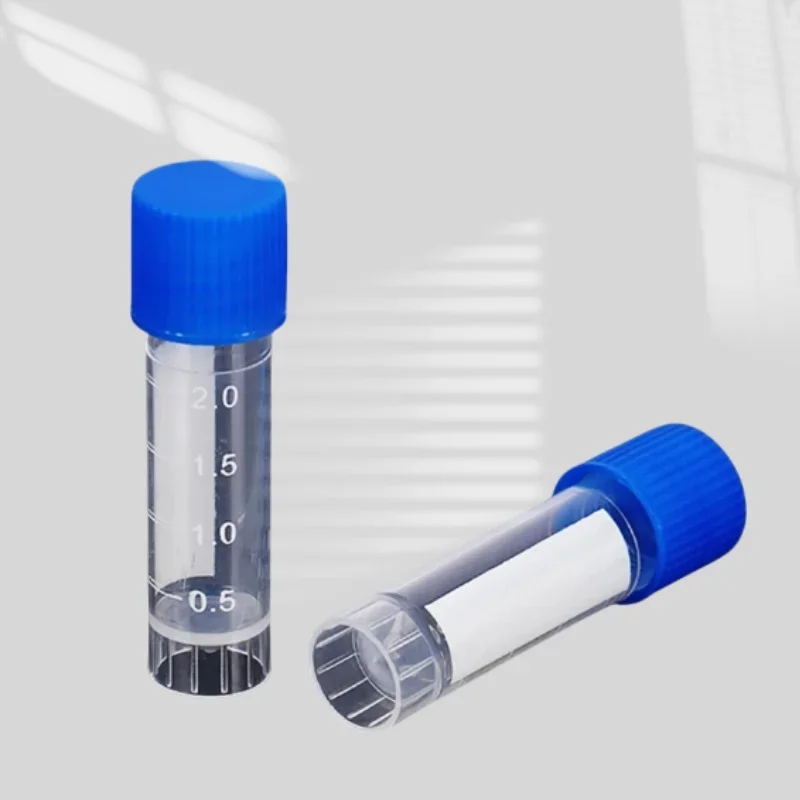 10PCS Laboratory Chemical Plastic Test Tube Vial Sealing Cap Packaging Container Office School Chemicals 2ML Laboratory