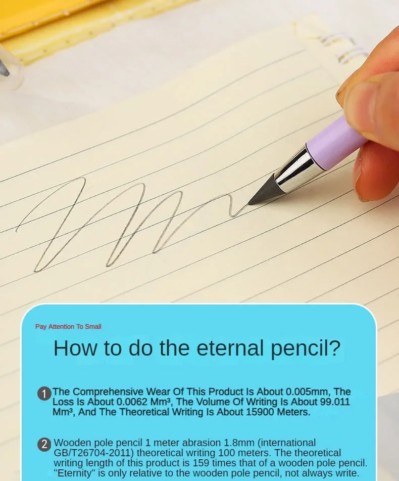 6/12 PCS/Set Infinity Pencils No Sharpening Eternity Pencils No Ink Kawaii Unlimited Pens Art School Office Supplies Stationery