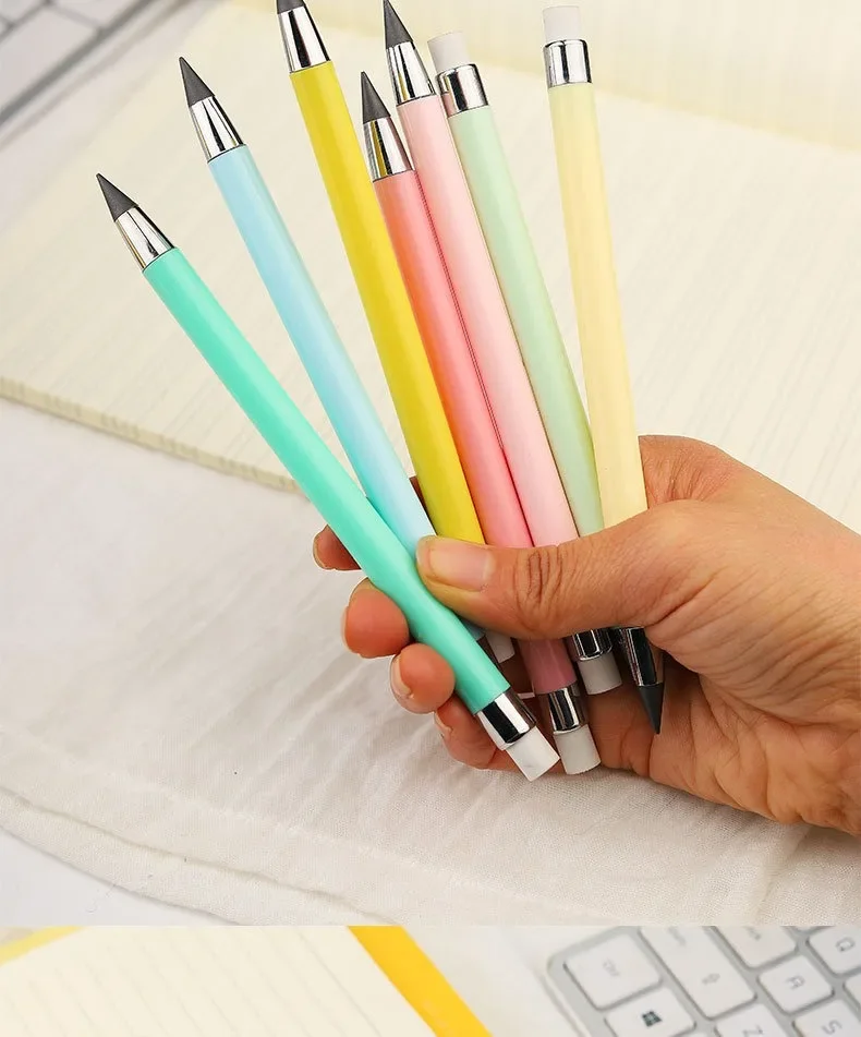 6/12 PCS/Set Infinity Pencils No Sharpening Eternity Pencils No Ink Kawaii Unlimited Pens Art School Office Supplies Stationery
