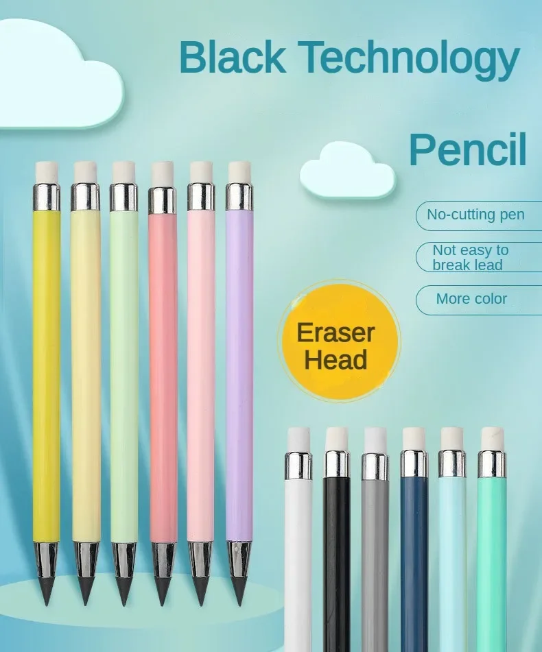6/12 PCS/Set Infinity Pencils No Sharpening Eternity Pencils No Ink Kawaii Unlimited Pens Art School Office Supplies Stationery