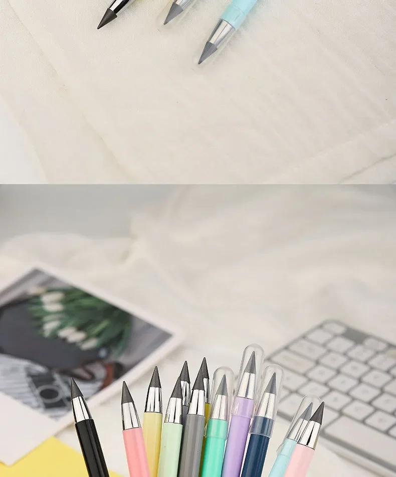 6/12 PCS/Set Infinity Pencils No Sharpening Eternity Pencils No Ink Kawaii Unlimited Pens Art School Office Supplies Stationery