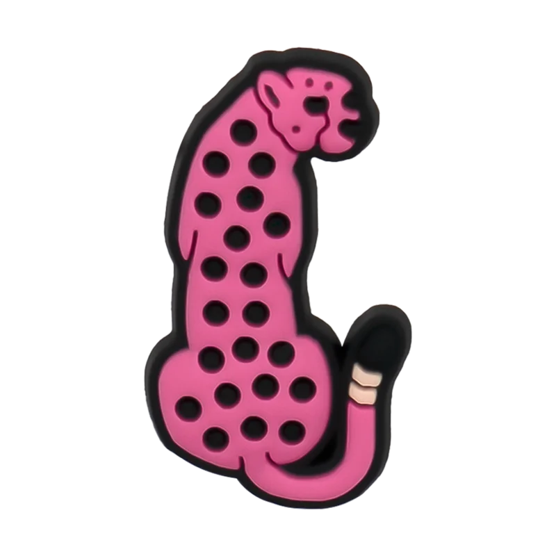 1/23PCS Leopard Print Shoe Charms Cute Heart Cow Lipstick Shoe Accessories for Women Sneaker Clog Buckle Pin Shoe Decorations