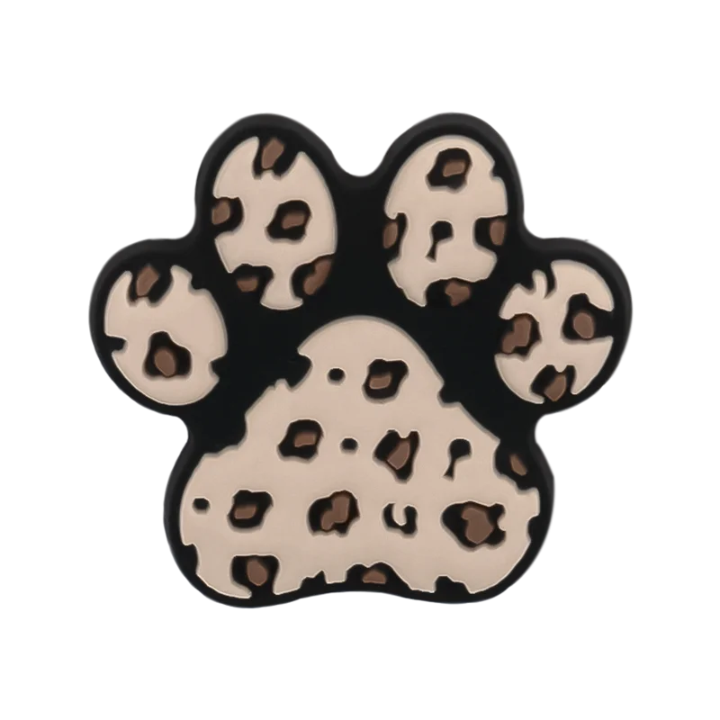 1/23PCS Leopard Print Shoe Charms Cute Heart Cow Lipstick Shoe Accessories for Women Sneaker Clog Buckle Pin Shoe Decorations
