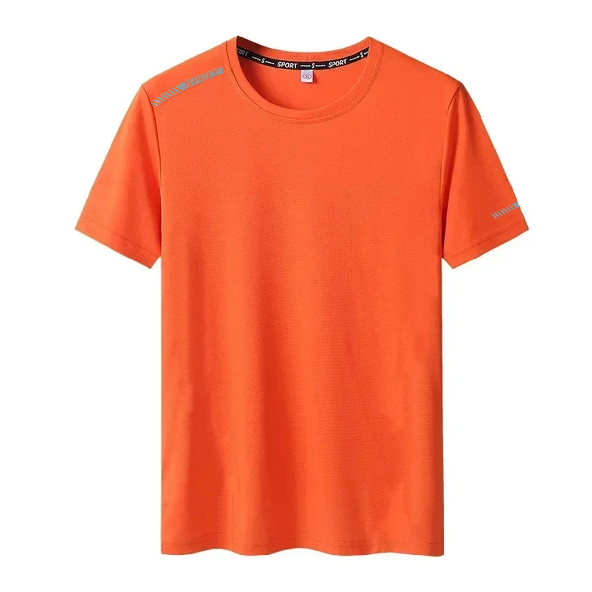 Summer T-shirt Men's 6XL7XL Large Size Ice Silk Short-sleeved Outdoor Leisure Sports Breathable Quick-drying Running Fitness Top