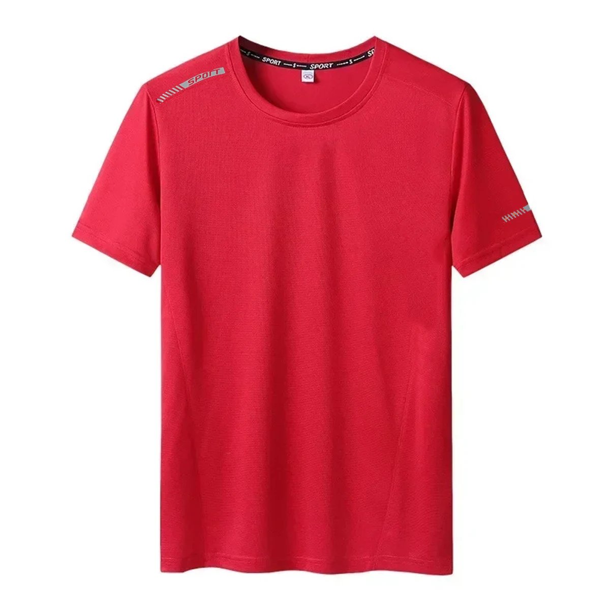 Summer T-shirt Men's 6XL7XL Large Size Ice Silk Short-sleeved Outdoor Leisure Sports Breathable Quick-drying Running Fitness Top