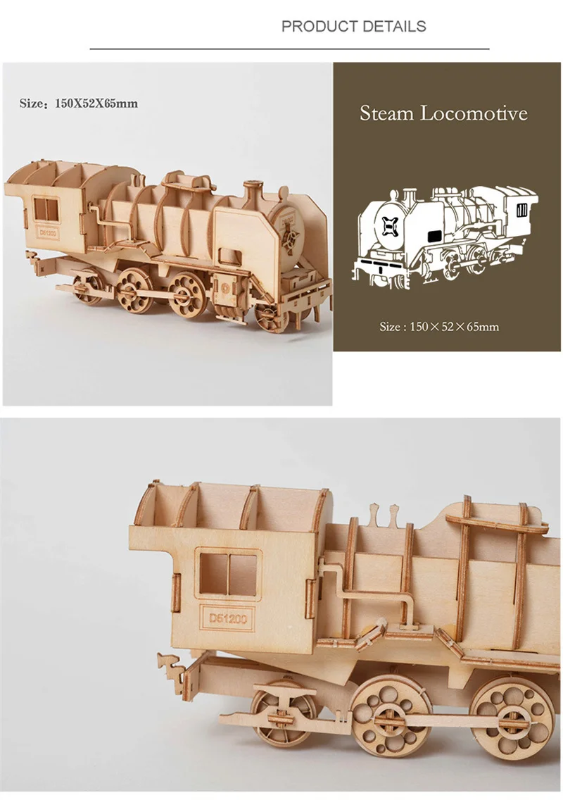 1pc 3D DIY Wooden Puzzle Model Handmade Mechanical Toy Building Game Assemble Ship Model 3D Model Ornament Christmas Gift