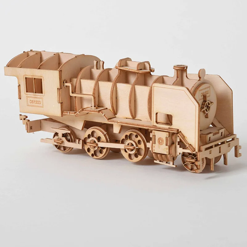 1pc 3D DIY Wooden Puzzle Model Handmade Mechanical Toy Building Game Assemble Ship Model 3D Model Ornament Christmas Gift
