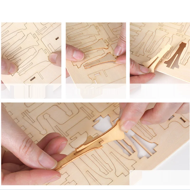 1pc 3D DIY Wooden Puzzle Model Handmade Mechanical Toy Building Game Assemble Ship Model 3D Model Ornament Christmas Gift