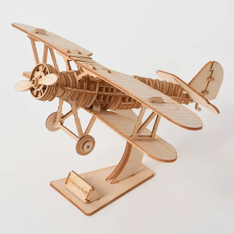 1pc 3D DIY Wooden Puzzle Model Handmade Mechanical Toy Building Game Assemble Ship Model 3D Model Ornament Christmas Gift