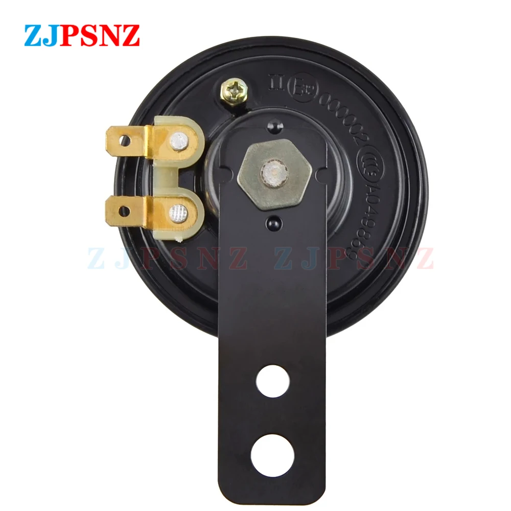 Universal Scooter Horn 6V 12V 24V 36V 48V 60V 72V E-Bikes Motorcycle Electric Horn Kits 110db Waterproof Round Loud Horn Speaker