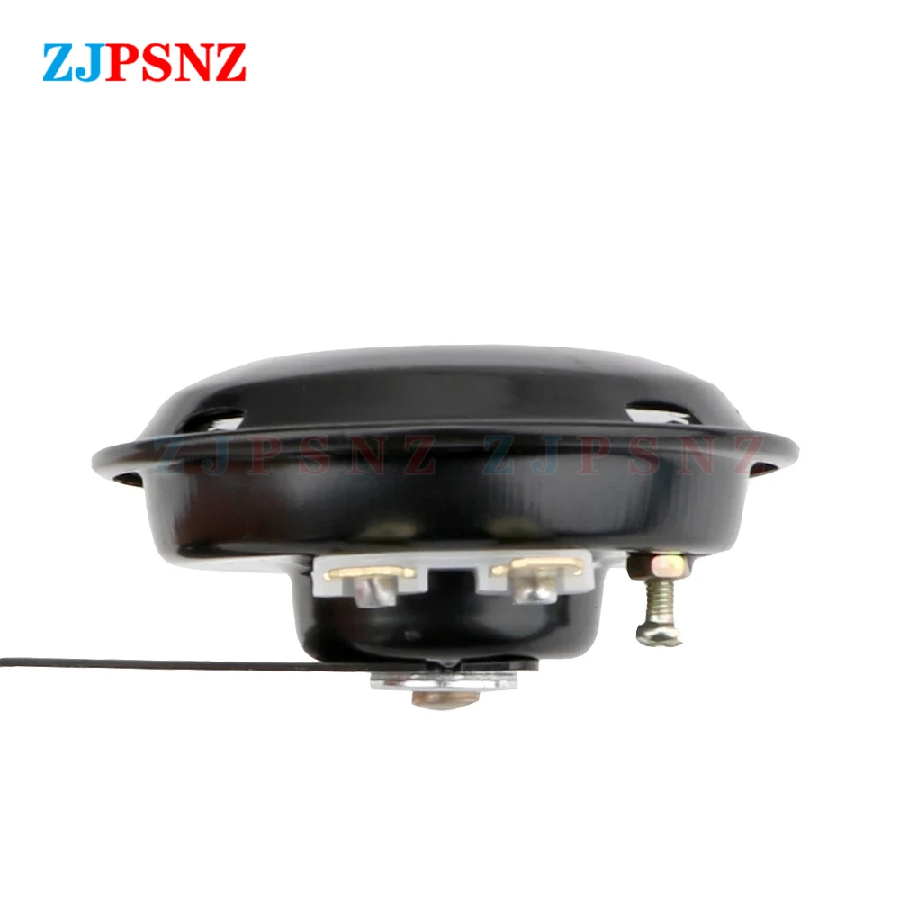 Universal Scooter Horn 6V 12V 24V 36V 48V 60V 72V E-Bikes Motorcycle Electric Horn Kits 110db Waterproof Round Loud Horn Speaker