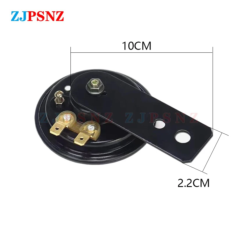 Universal Scooter Horn 6V 12V 24V 36V 48V 60V 72V E-Bikes Motorcycle Electric Horn Kits 110db Waterproof Round Loud Horn Speaker