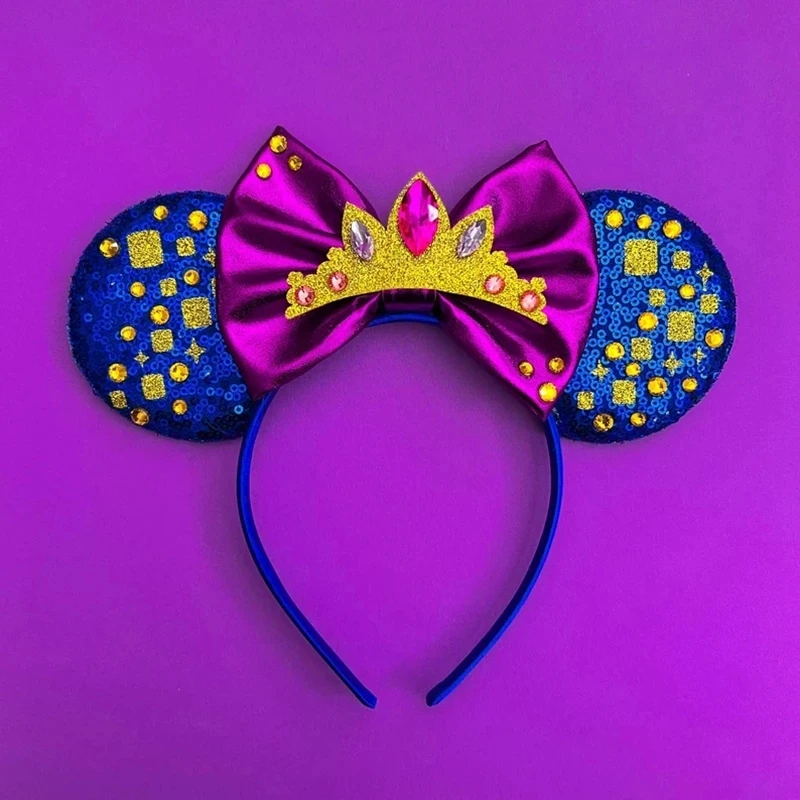 Beauty and Beast Baby Headbands Girls Belle Hair Accessories Enchanted Rose Ear Hairband Kid Crown Bow Headwear Baby Photography