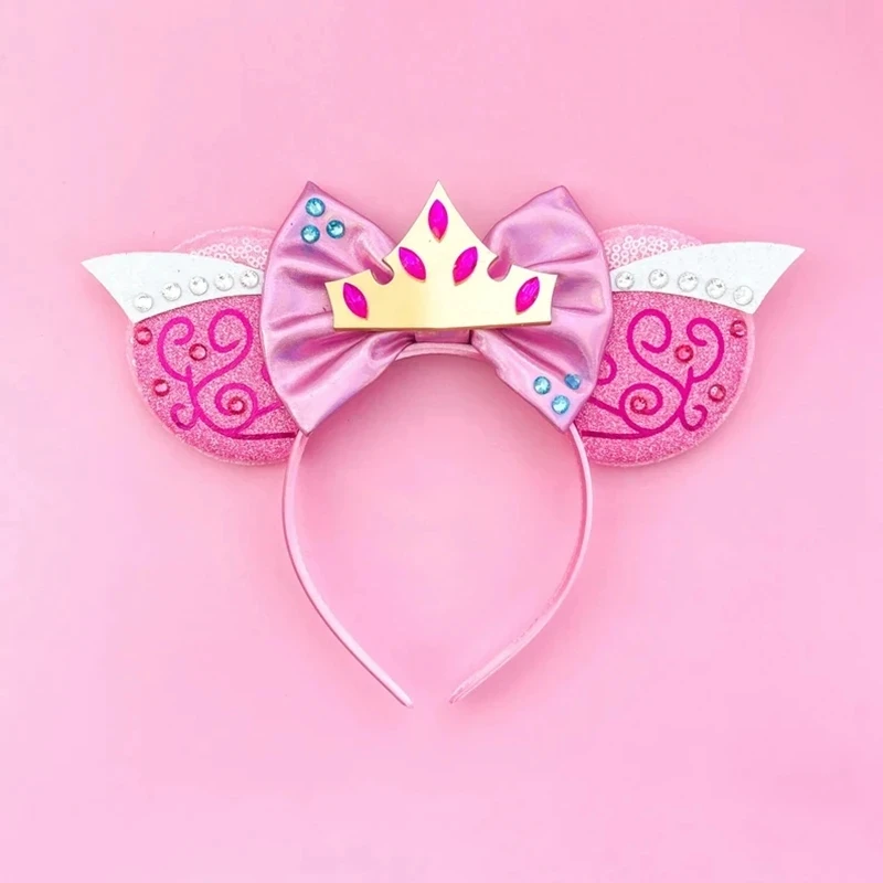 Beauty and Beast Baby Headbands Girls Belle Hair Accessories Enchanted Rose Ear Hairband Kid Crown Bow Headwear Baby Photography