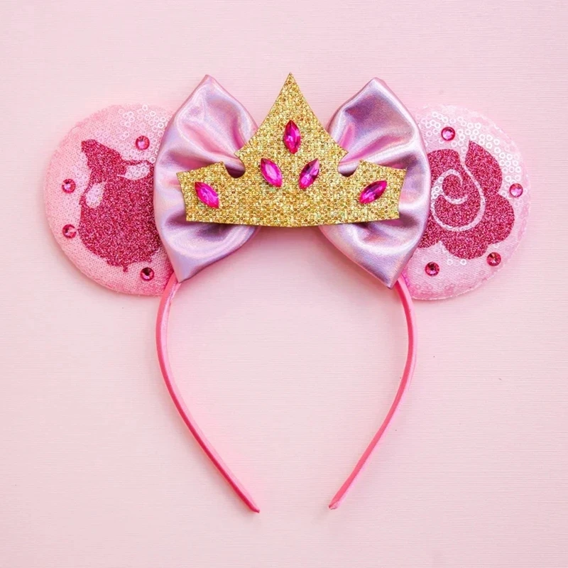 Beauty and Beast Baby Headbands Girls Belle Hair Accessories Enchanted Rose Ear Hairband Kid Crown Bow Headwear Baby Photography