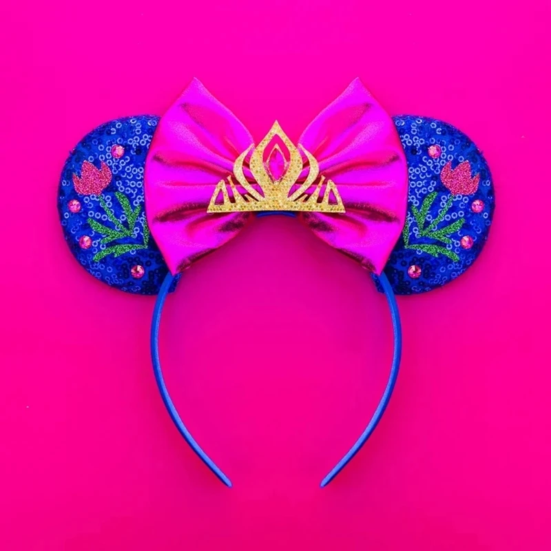 Beauty and Beast Baby Headbands Girls Belle Hair Accessories Enchanted Rose Ear Hairband Kid Crown Bow Headwear Baby Photography