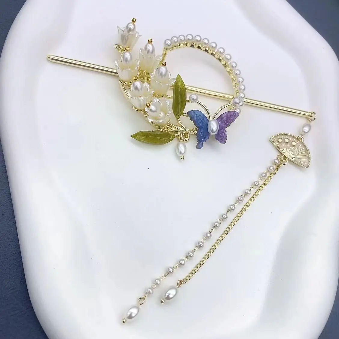 Chinese Style New Headwear Floral Hair Sticks for Women Tassel Hairpin Modern Hanfu Style Hair Clip Female Hair Accessories