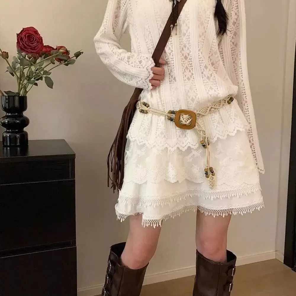 New Butterfly Tassel Waist Chain Y2K Trendy Bohemian Belt Summer Beach Accessories Vintage Flower Bohemian Belt