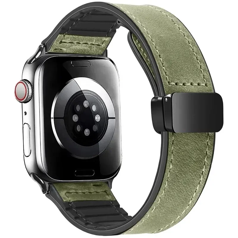 Leather Watch Bands For Apple Watch Band 44mm 40mm 49mm 45mm 41mm 38mm Bracelet IWatch Series 8 3 SE 6 7 Ultra Watch Strap