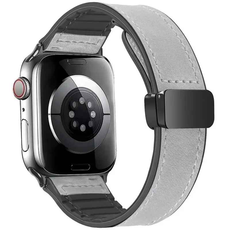 Leather Watch Bands For Apple Watch Band 44mm 40mm 49mm 45mm 41mm 38mm Bracelet IWatch Series 8 3 SE 6 7 Ultra Watch Strap