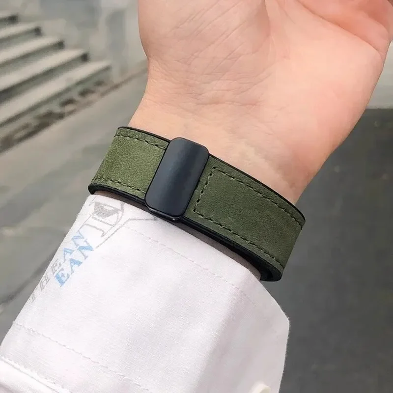 Leather Watch Bands For Apple Watch Band 44mm 40mm 49mm 45mm 41mm 38mm Bracelet IWatch Series 8 3 SE 6 7 Ultra Watch Strap