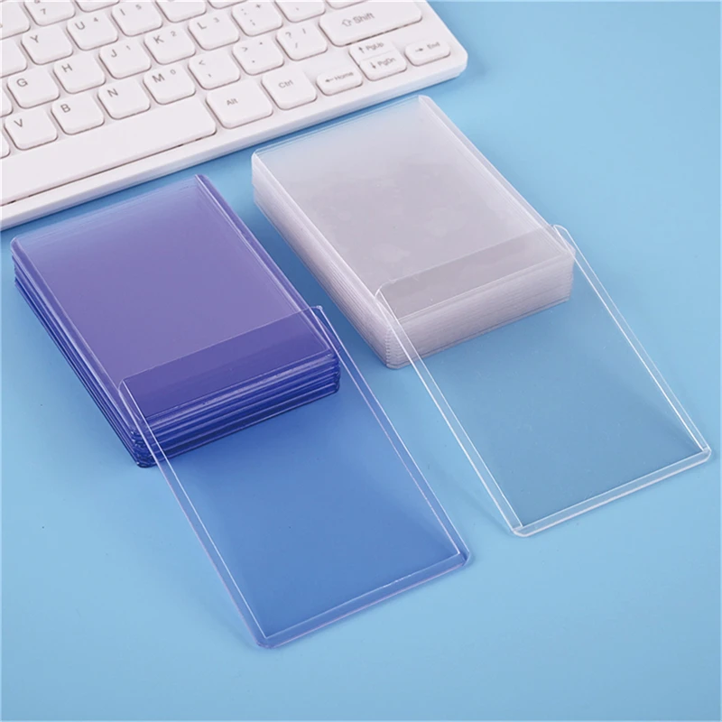25pcs Hard Plastic Card Sleeves Waterproof Collector Card Holder Protectors Cover PVC Card Bag Multi-function Storage Card Hold