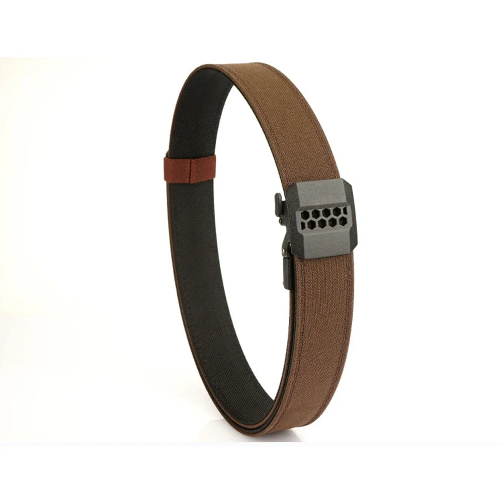 TUSHI Brand Double Layered Thickened Tactical Belt Men's Outdoor Nylon 3.8 Wide Upgraded Automatic Buckle Gun Belt