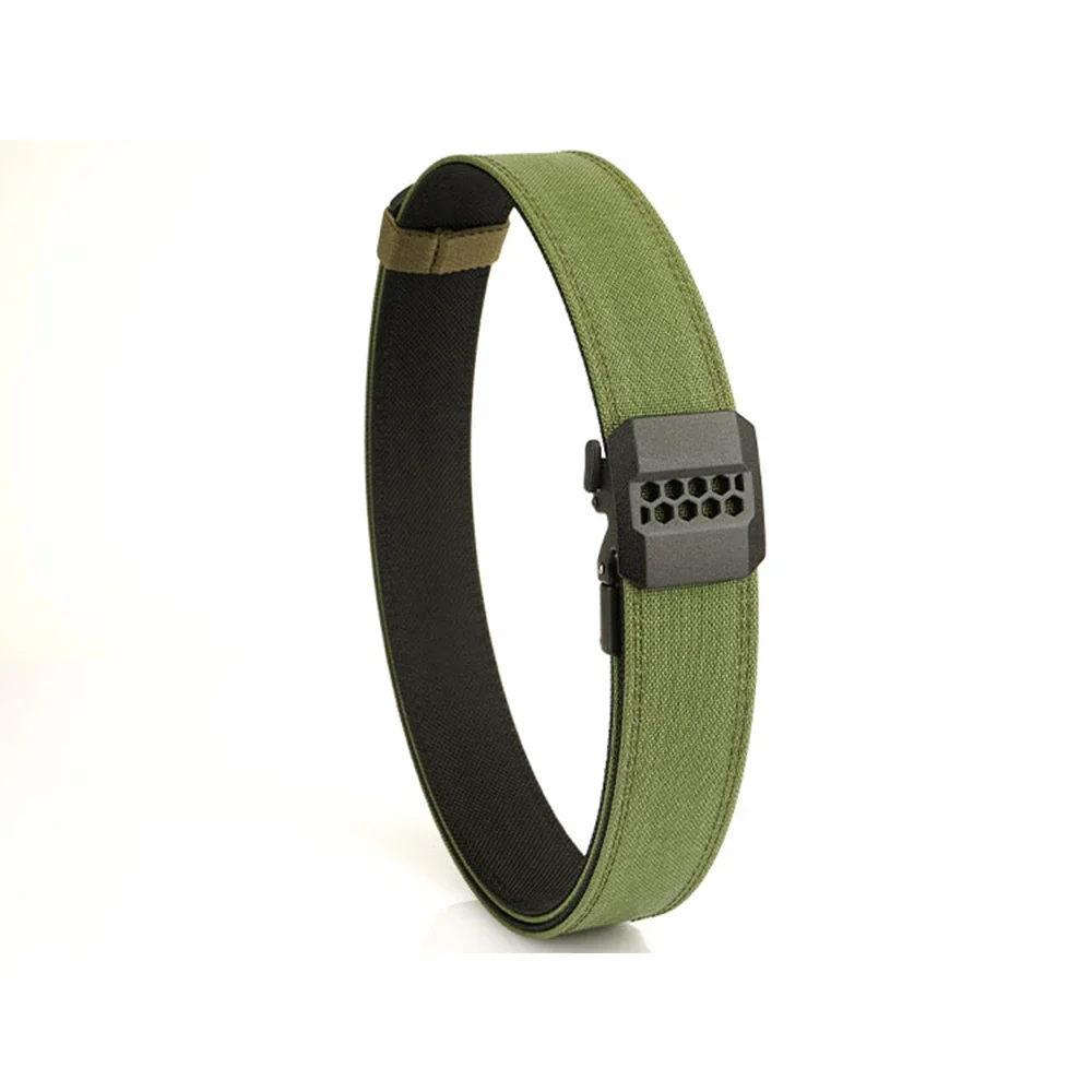 TUSHI Brand Double Layered Thickened Tactical Belt Men's Outdoor Nylon 3.8 Wide Upgraded Automatic Buckle Gun Belt