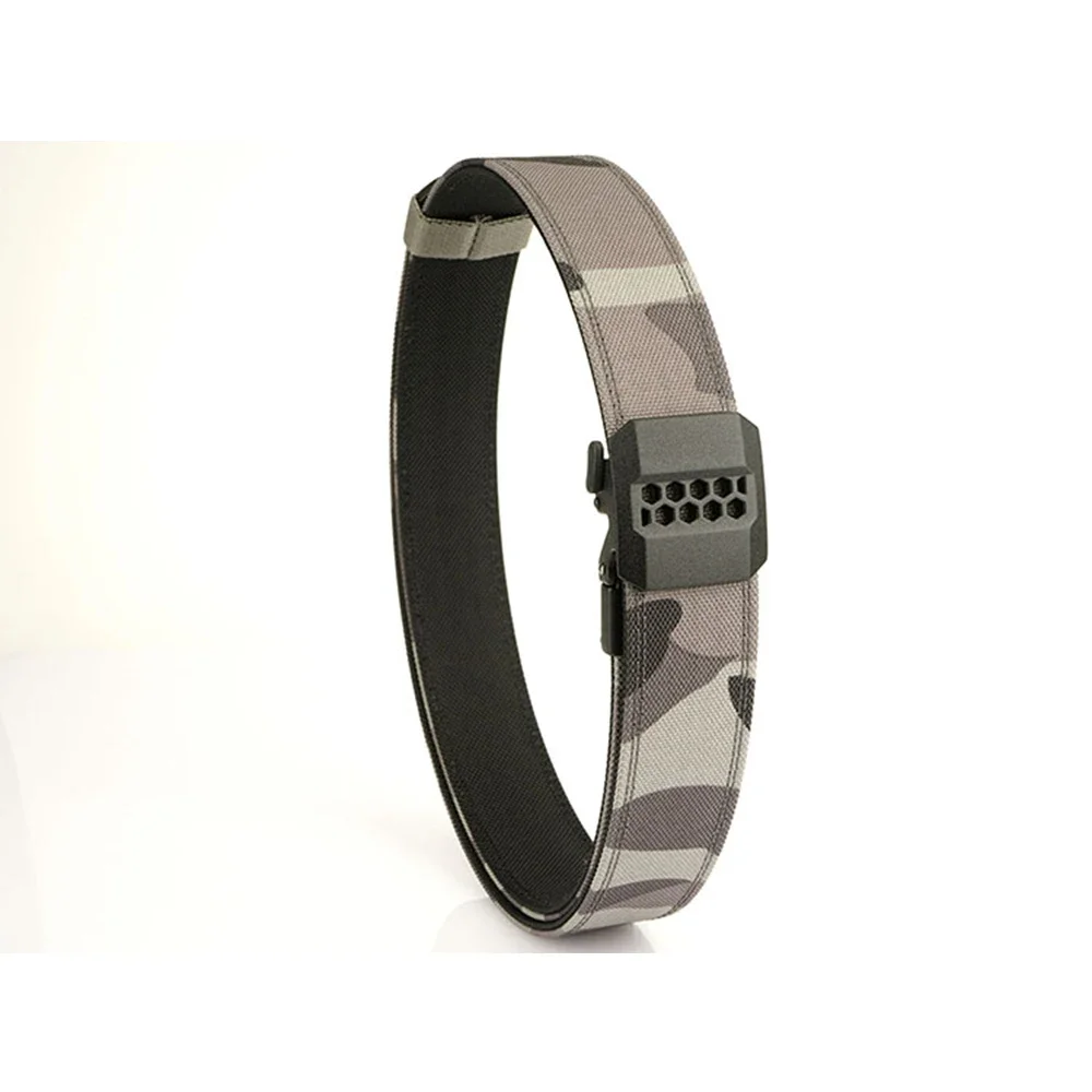 TUSHI Brand Double Layered Thickened Tactical Belt Men's Outdoor Nylon 3.8 Wide Upgraded Automatic Buckle Gun Belt