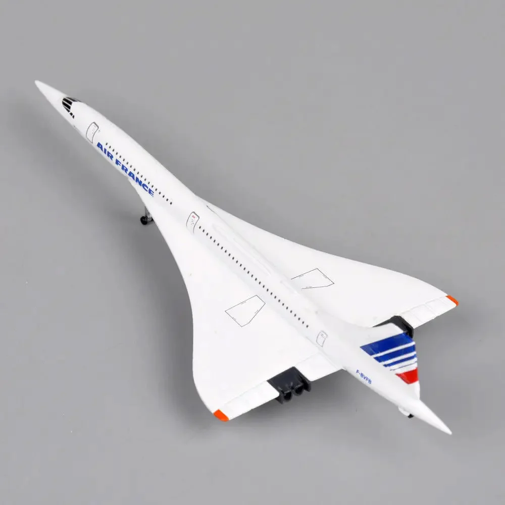 1:400 Scale Airplanes France 1976-2003 White Mini Diecast Metal Aircraft Model Gift Air plane Toys