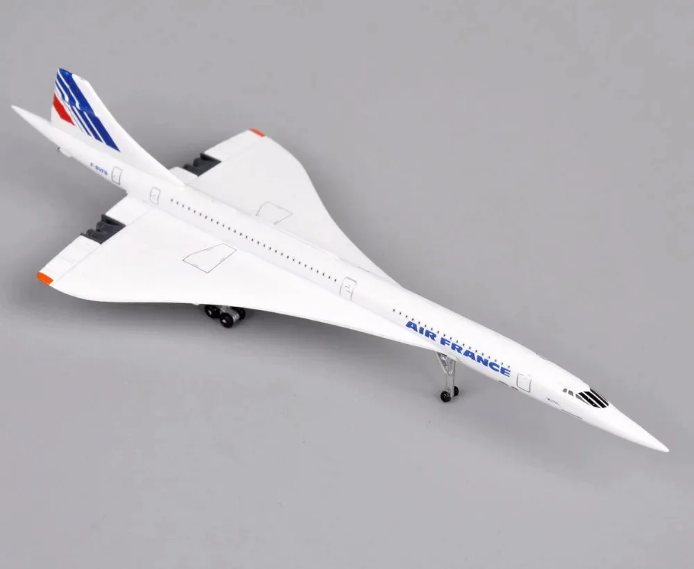 1:400 Scale Airplanes France 1976-2003 White Mini Diecast Metal Aircraft Model Gift Air plane Toys