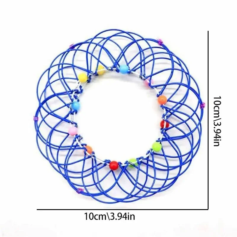 Educational Fidget Toys For Kids And Adults - Mandala Decompression Flower Basket & Steel Ring Sensory Halloween Christmas Gift