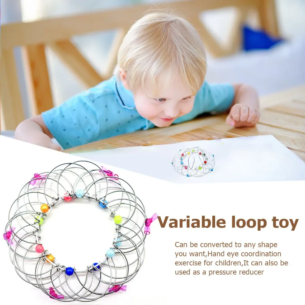 Educational Fidget Toys For Kids And Adults - Mandala Decompression Flower Basket & Steel Ring Sensory Halloween Christmas Gift