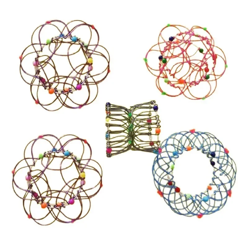 Educational Fidget Toys For Kids And Adults - Mandala Decompression Flower Basket & Steel Ring Sensory Halloween Christmas Gift
