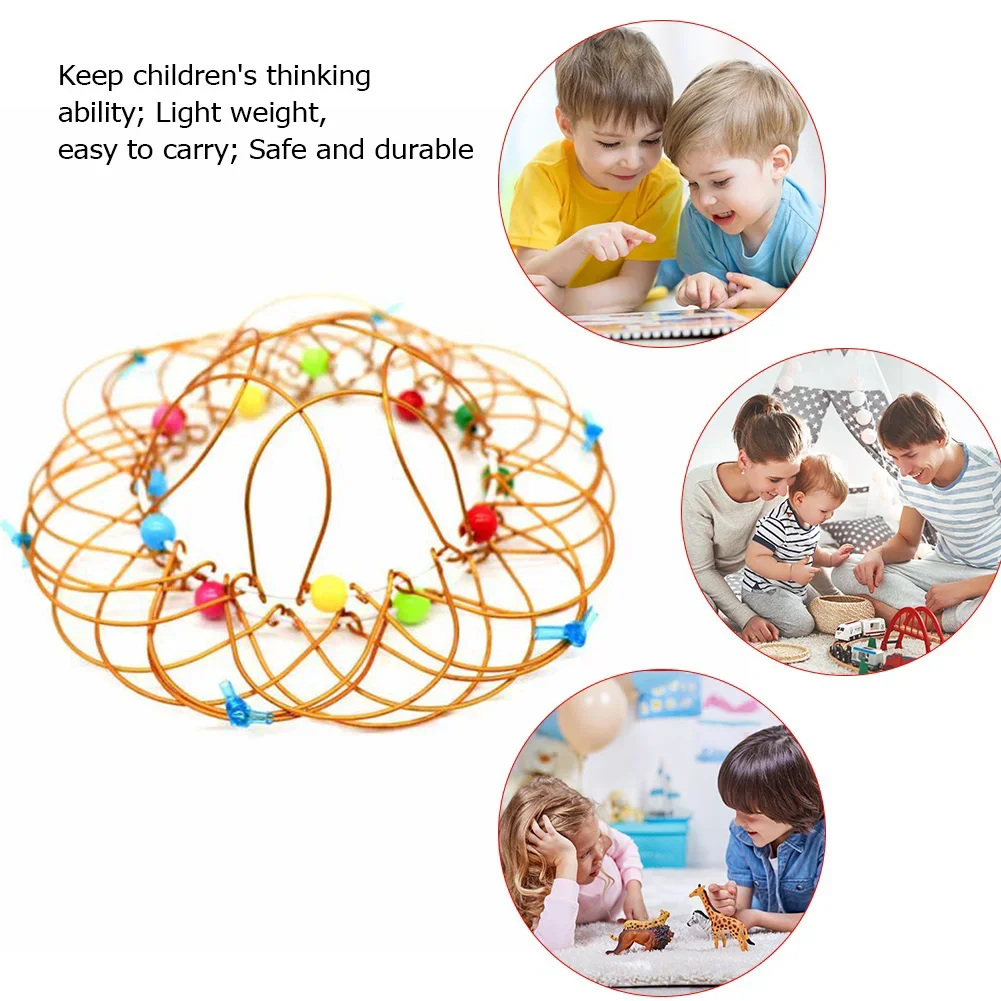 Educational Fidget Toys For Kids And Adults - Mandala Decompression Flower Basket & Steel Ring Sensory Halloween Christmas Gift