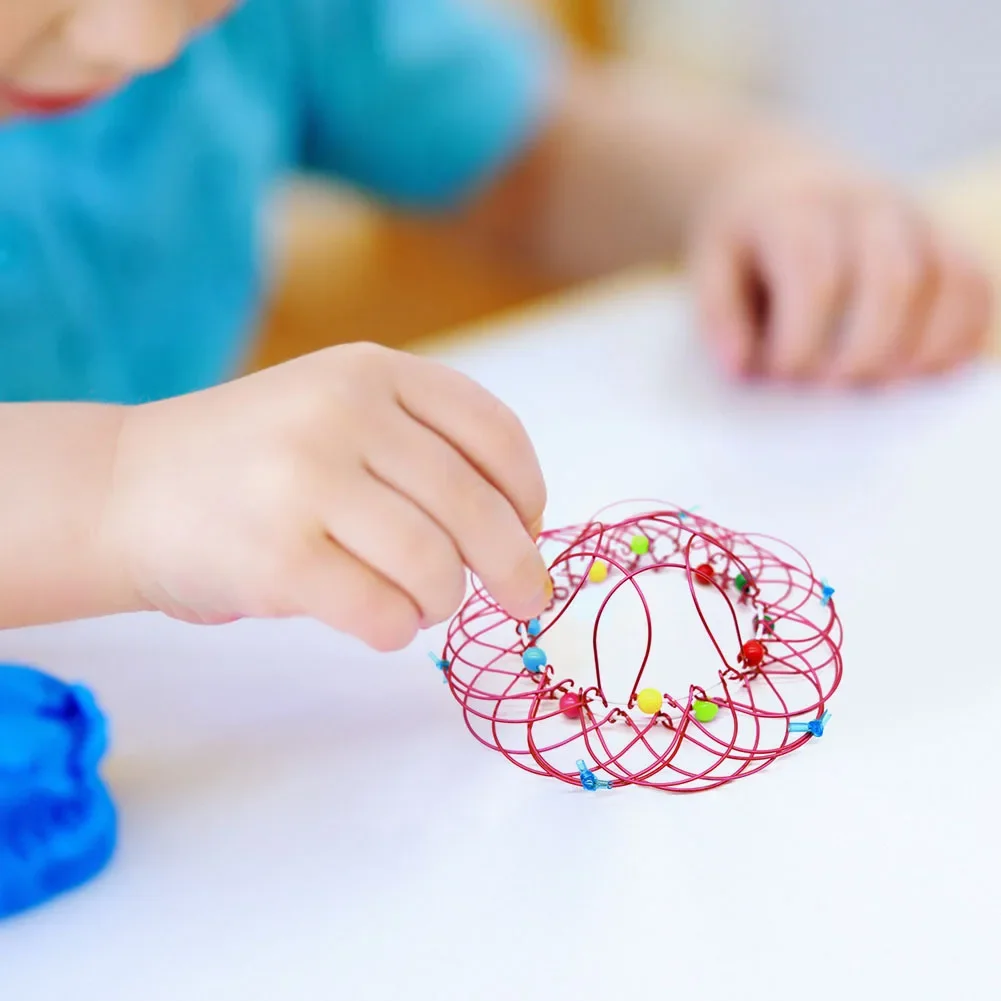 Educational Fidget Toys For Kids And Adults - Mandala Decompression Flower Basket & Steel Ring Sensory Halloween Christmas Gift