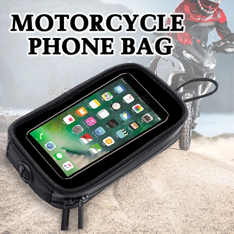 WOSAWE Motorcycle Fuel Tank Magnetic Mobile Phone Bag Waterproof Can connect to mobile phone GPS navigation box Bag