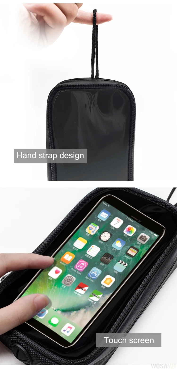 WOSAWE Motorcycle Fuel Tank Magnetic Mobile Phone Bag Waterproof Can connect to mobile phone GPS navigation box Bag