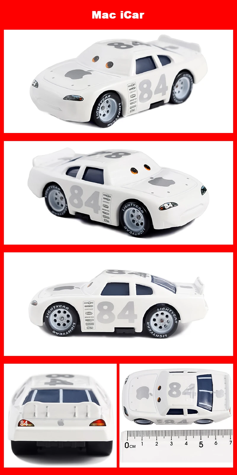 Pixar Racing 3 Lightning McQueen Jackson Storm Saligidor White Police Die-Cast Metal 1:55 Alloy Model Toys Cars Gifts