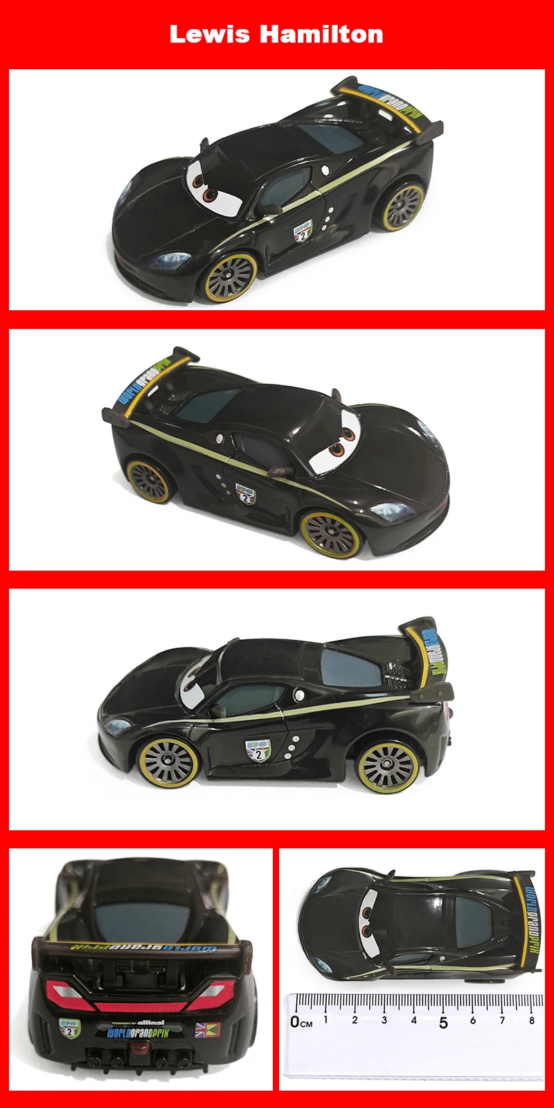 Pixar Racing 3 Lightning McQueen Jackson Storm Saligidor White Police Die-Cast Metal 1:55 Alloy Model Toys Cars Gifts
