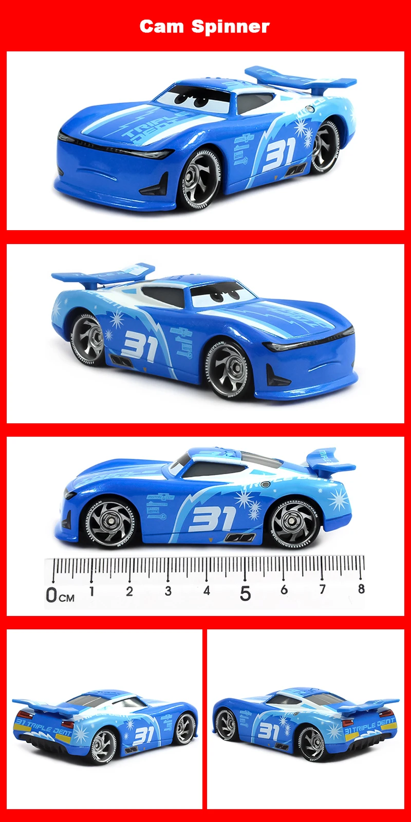 Pixar Racing 3 Lightning McQueen Jackson Storm Saligidor White Police Die-Cast Metal 1:55 Alloy Model Toys Cars Gifts