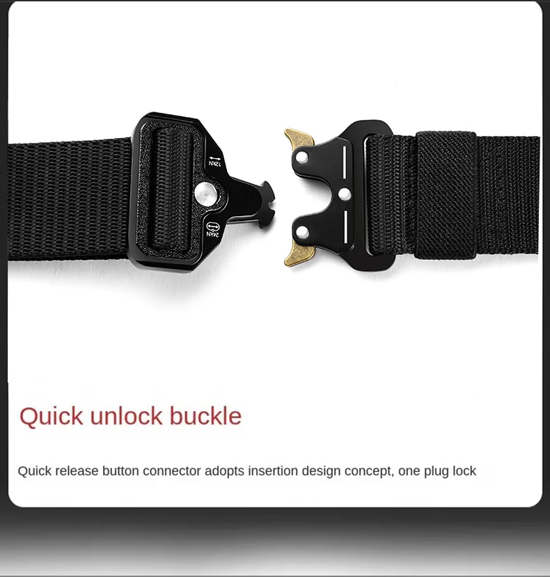 Men's Belt Outdoor Hunting Tactical Multi Function Belt Multi-Function Buckle High Quality Nylon Belt Nylon Male Strap