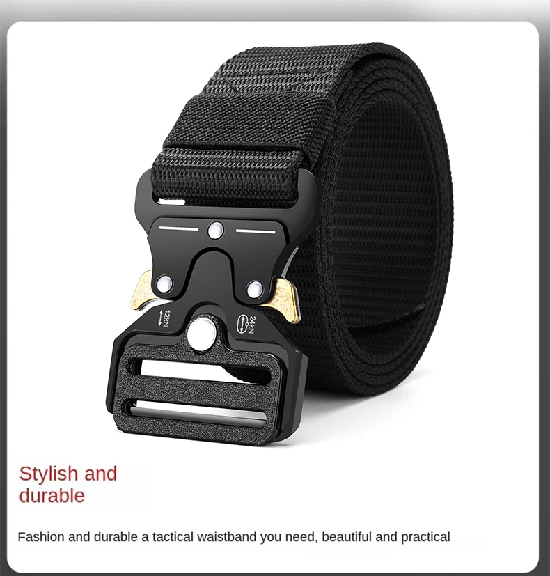 Men's Belt Outdoor Hunting Tactical Multi Function Belt Multi-Function Buckle High Quality Nylon Belt Nylon Male Strap