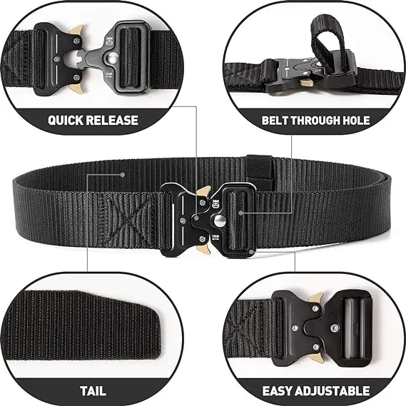 Men's Belt Outdoor Hunting Tactical Multi Function Belt Multi-Function Buckle High Quality Nylon Belt Nylon Male Strap